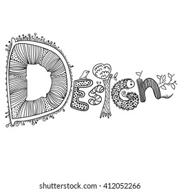 DESIGN original custom hand lettering - handmade calligraphy. Typography background
