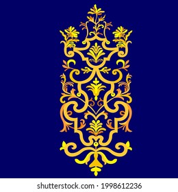 Design ornament baroque  for gold embroidery on the pillow,on the curtains,for decorating expensive furniture,sofas and armchairs,use in the interior,pattern,template,layout,hand-drawn,design solution