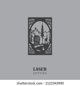 Design ornament decoration for laser cutting