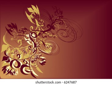 design ornament on red background