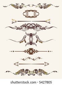 design ornaments ,floral frames,borders,vector illustration