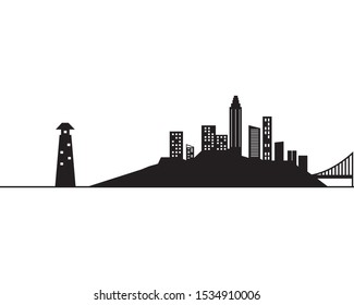 design outline city space vector illustration