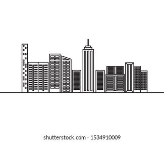design outline city space vector illustration