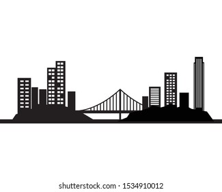 design outline city space vector illustration
