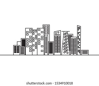 design outline city space vector illustration