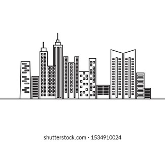 design outline city space vector illustration