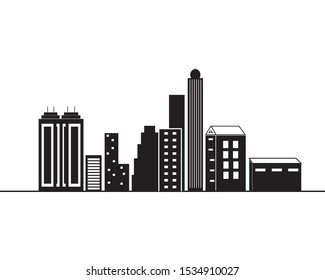 design outline city space vector illustration