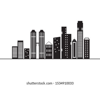 design outline city space vector illustration