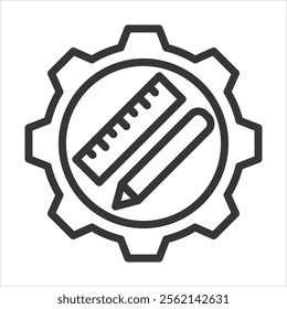 Design Outline Icon Vector Illustration
