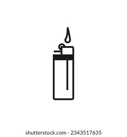 Design outline lighter icon vector.