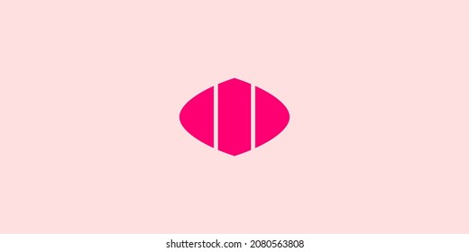 design with oval shape and pink color