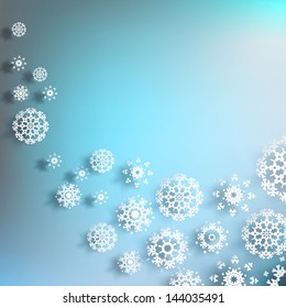 Design of overlapping snowflakes. EPS 10 vector