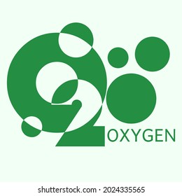 Design an oxygen symbol image in vector type that can be redesigned very easily to be re-edited according to our wishes.