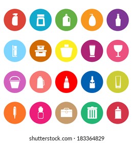Design package flat icons on white background, stock vector