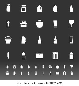 Design package icons on gray background, stock vector