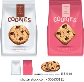 Design packaging for chocolate cookies.vector