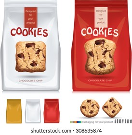 Design packaging for chocolate cookies.vector