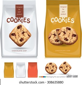 Embalagem de design para biscoitos de chocolate.vector