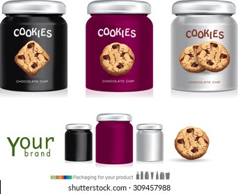 Design packaging for chocolate cookies.vector