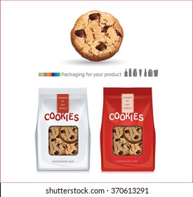 Design packaging for chocolate cookies.vector