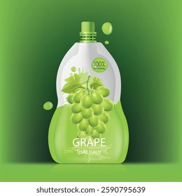 Design packaging that is a sachet of grape juice.