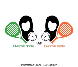 design of padel match illustration