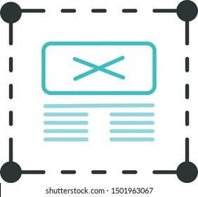 design page icon. flat illustration of design page - vector icon. design page sign symbol