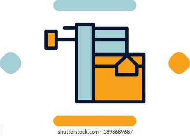  Design page icon line filled color concept related website, seo and business elements.
