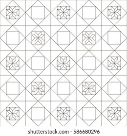 design pages for coloring books. pattern in style of patchwork, vector illustration.