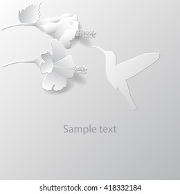 Design of paper art, origami. Vector stock,