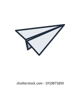 The design of the  paper plane education outline color icon pack vector illustration, this vector is suitable for icons, logos, illustrations, stickers, books, covers, etc.