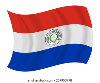 design Paraguay flag waving vector