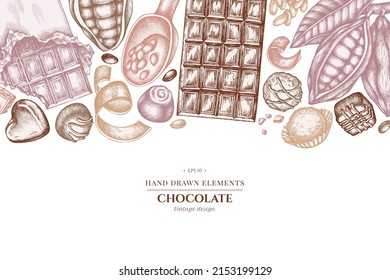 Diseño con frijoles de cacao de color pastel, cacao, chocolate, chocolate