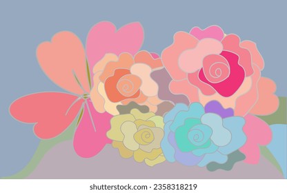 design of pastel flower background for fabric or wallpaper
