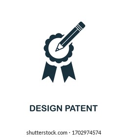 Design Patent icon. Simple element from intellectual property collection. Filled Design Patent icon for templates, infographics and more.