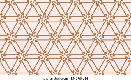 Design pattern with abstract modern geometric ornament. Triangles style. Vector Seamless illustration