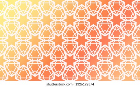 Design Pattern With Abstract Modern Ornament. Triangles Style. Gradient Background Bright Colors. For Soft Banner Template. Vector Illustration. Idea For Your Business.