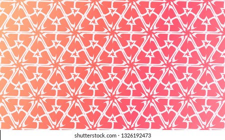 Design Pattern With Abstract Modern Ornament. Triangles Style. Gradient Background Bright Colors. For Soft Banner Template. Vector Illustration. Idea For Your Business.