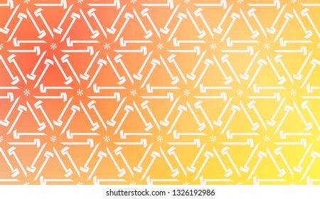 Design Pattern With Abstract Modern Ornament. Triangles Style. Gradient Background Bright Colors. For Soft Banner Template. Vector Illustration. Idea For Your Business.