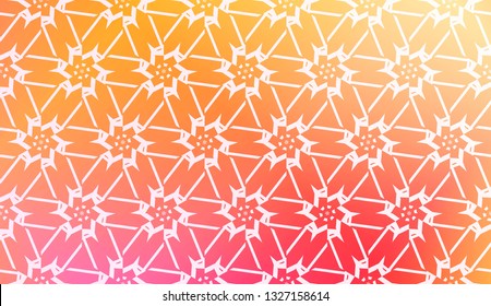 Design Pattern With Abstract Modern Ornament. Triangles Style. Gradient Background Bright Colors. For Soft Banner Template. Vector Illustration. Idea For Your Business.