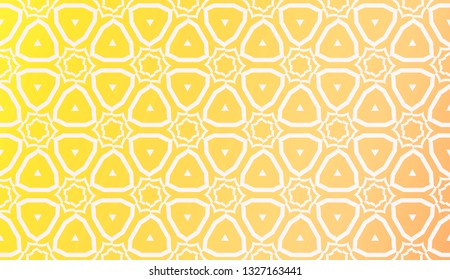 Design Pattern With Abstract Modern Ornament. Triangles Style. Gradient Background Bright Colors. For Soft Banner Template. Vector Illustration. Idea For Your Business.