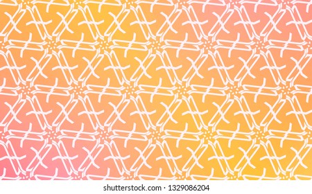 Design Pattern With Abstract Modern Ornament. Triangles Style. Gradient Background Bright Colors. For Soft Banner Template. Vector Illustration. Idea For Your Business.