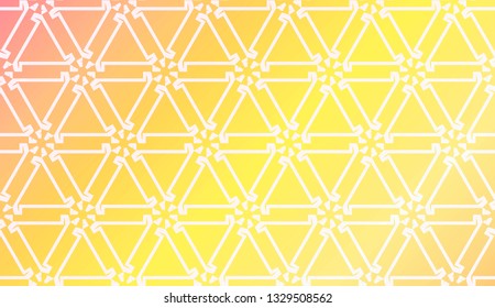 Design Pattern With Abstract Modern Ornament. Triangles Style. Gradient Background Bright Colors. For Soft Banner Template. Vector Illustration. Idea For Your Business.
