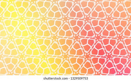 Design Pattern With Abstract Modern Ornament. Triangles Style. Gradient Background Bright Colors. For Soft Banner Template. Vector Illustration. Idea For Your Business.