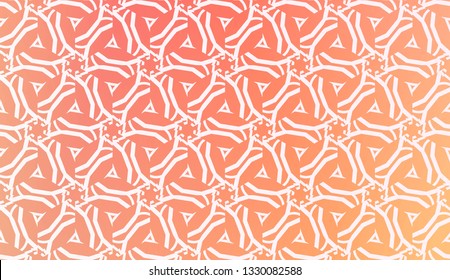 Design Pattern With Abstract Modern Ornament. Triangles Style. Gradient Background Bright Colors. For Soft Banner Template. Vector Illustration. Idea For Your Business.