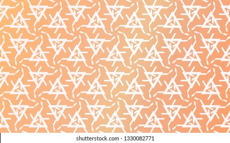 Design Pattern With Abstract Modern Ornament. Triangles Style. Gradient Background Bright Colors. For Soft Banner Template. Vector Illustration. Idea For Your Business.