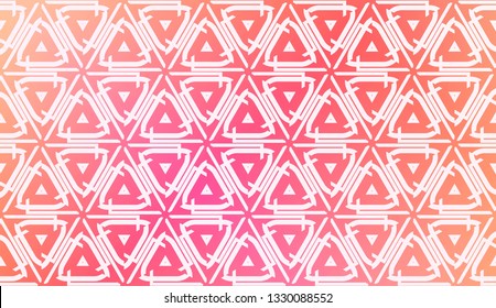 Design Pattern With Abstract Modern Ornament. Triangles Style. Gradient Background Bright Colors. For Soft Banner Template. Vector Illustration. Idea For Your Business.