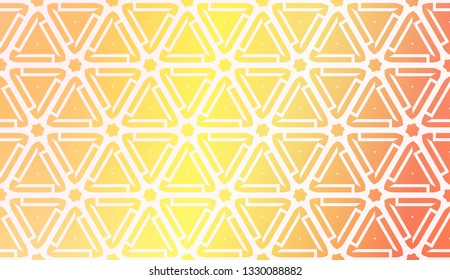 Design Pattern With Abstract Modern Ornament. Triangles Style. Gradient Background Bright Colors. For Soft Banner Template. Vector Illustration. Idea For Your Business.