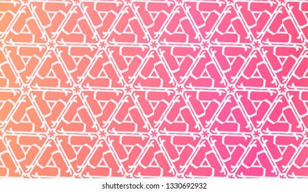 Design Pattern With Abstract Modern Ornament. Triangles Style. Gradient Background Bright Colors. For Soft Banner Template. Vector Illustration. Idea For Your Business.