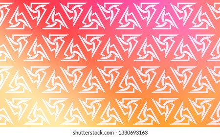 Design Pattern With Abstract Modern Ornament. Triangles Style. Gradient Background Bright Colors. For Soft Banner Template. Vector Illustration. Idea For Your Business.